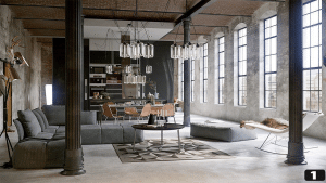 Estilo industrial decoración de interiores